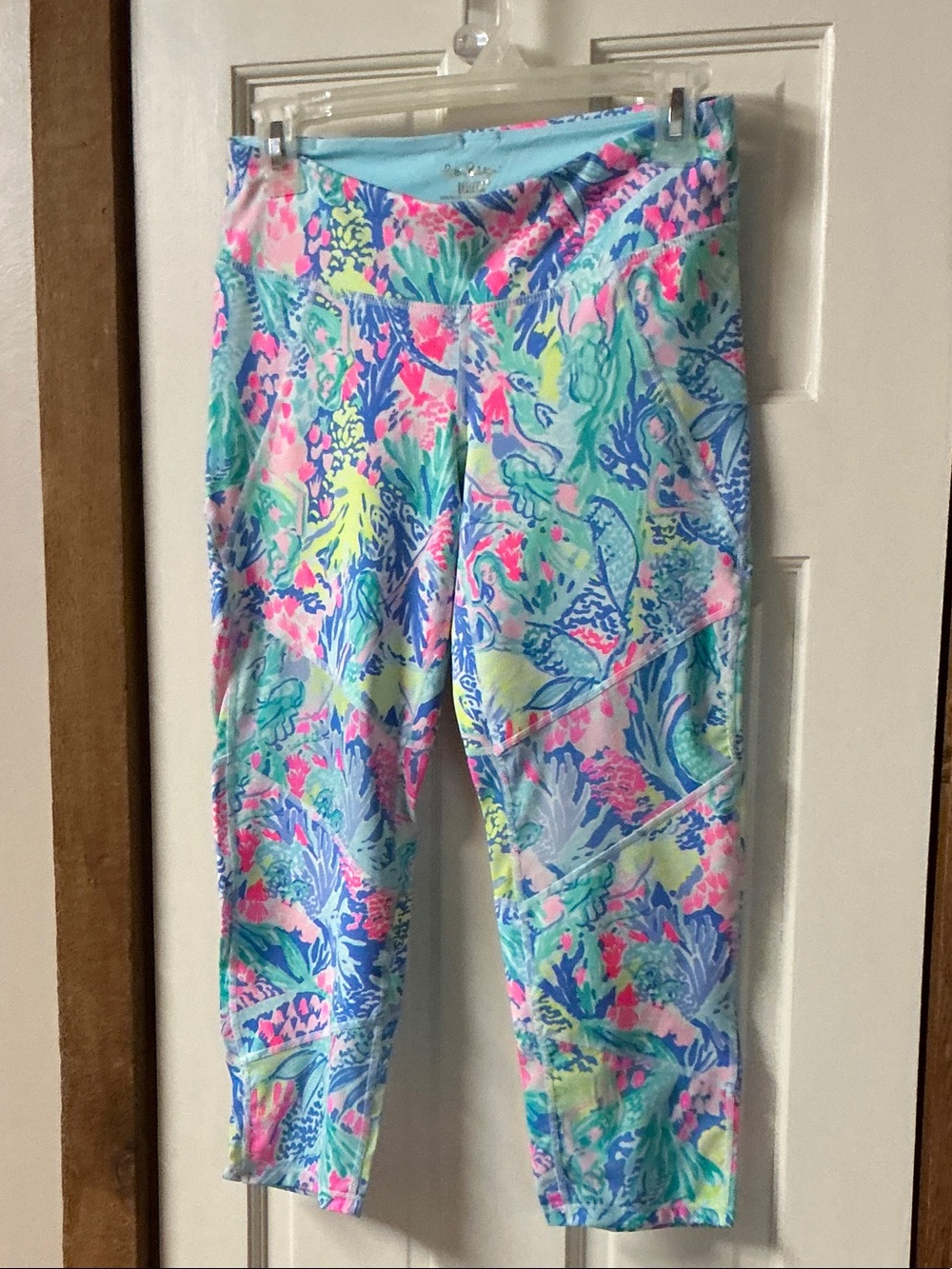 Lilly Pulitzer Multicolor Floral Swim Top in Aqua Pink Blue